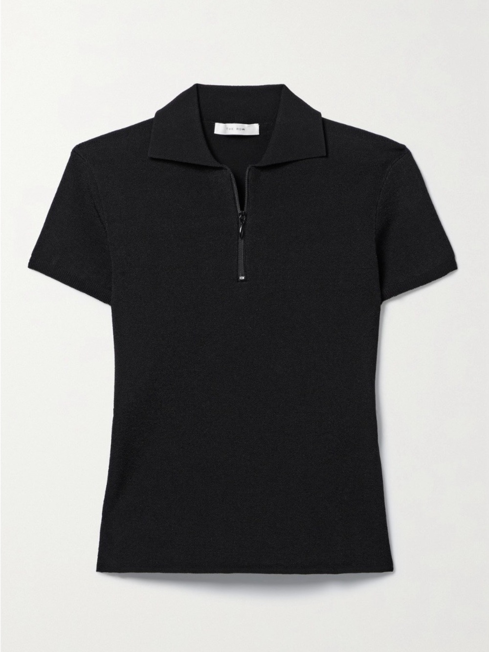 The Row Black Cauro Polo Top